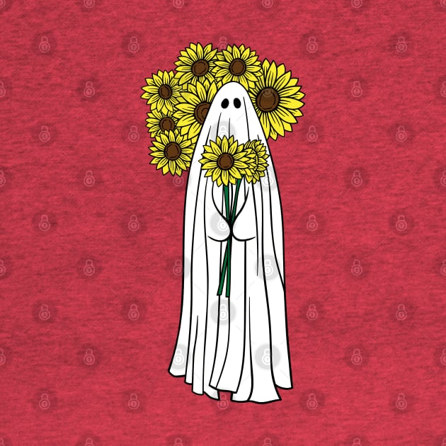 Boho Sunflower Ghost - Halloween Autumn Vibes by PUFFYP